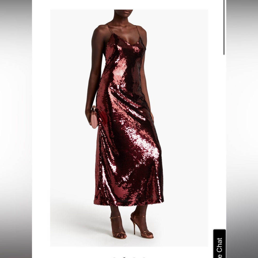 Ronny Kobo Shelly Sequin Merlot Formal Dress size M (fits 4-6)